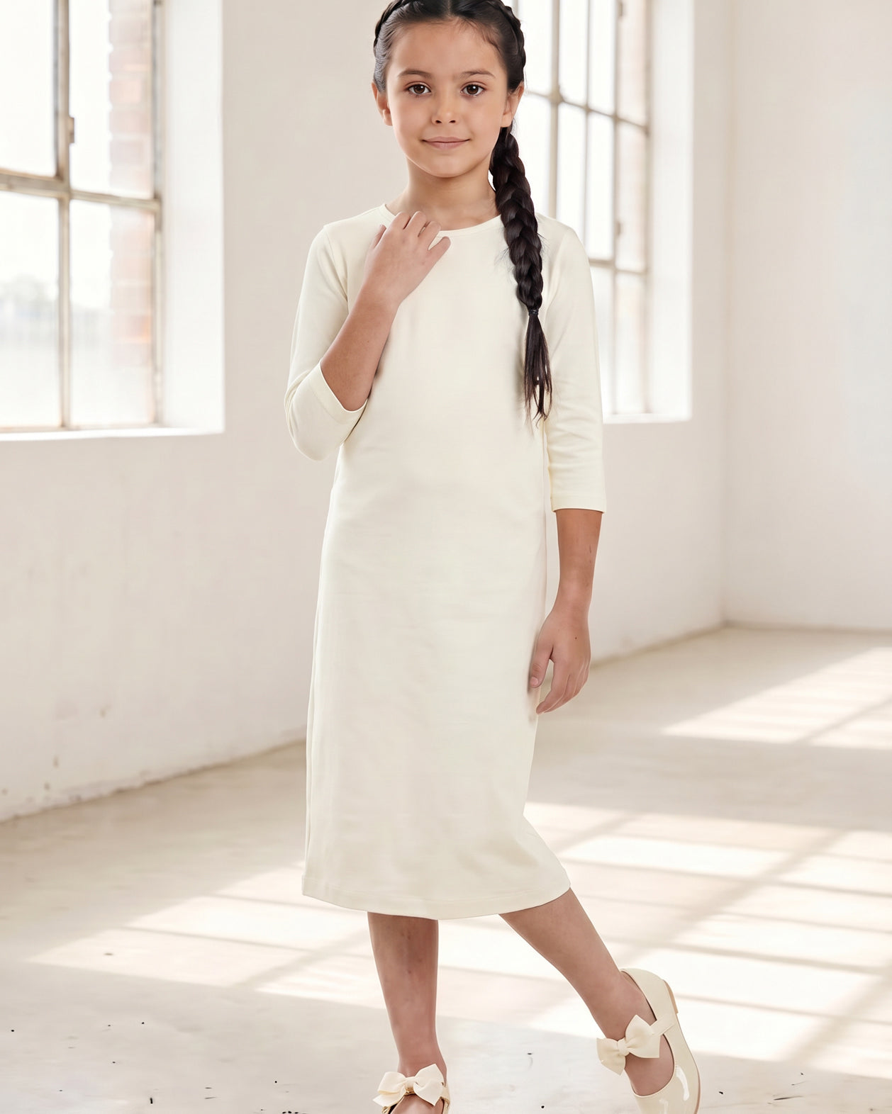Modest Cream Dresses for Women | Elegant Neutral Styles Nuggles 'NUGGLES Modest Cream Dresses for Women | Elegant Neutral Styles Nuggles 'NUGGLES