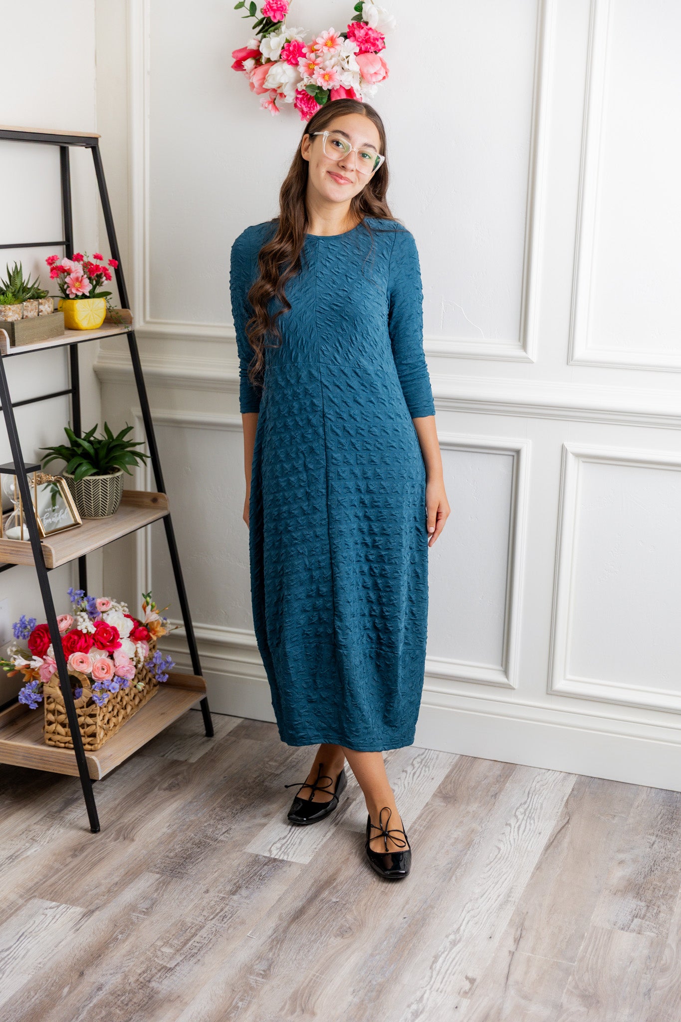 Nuggles® Cindy Bubble Dress in textured solid bubble knit.