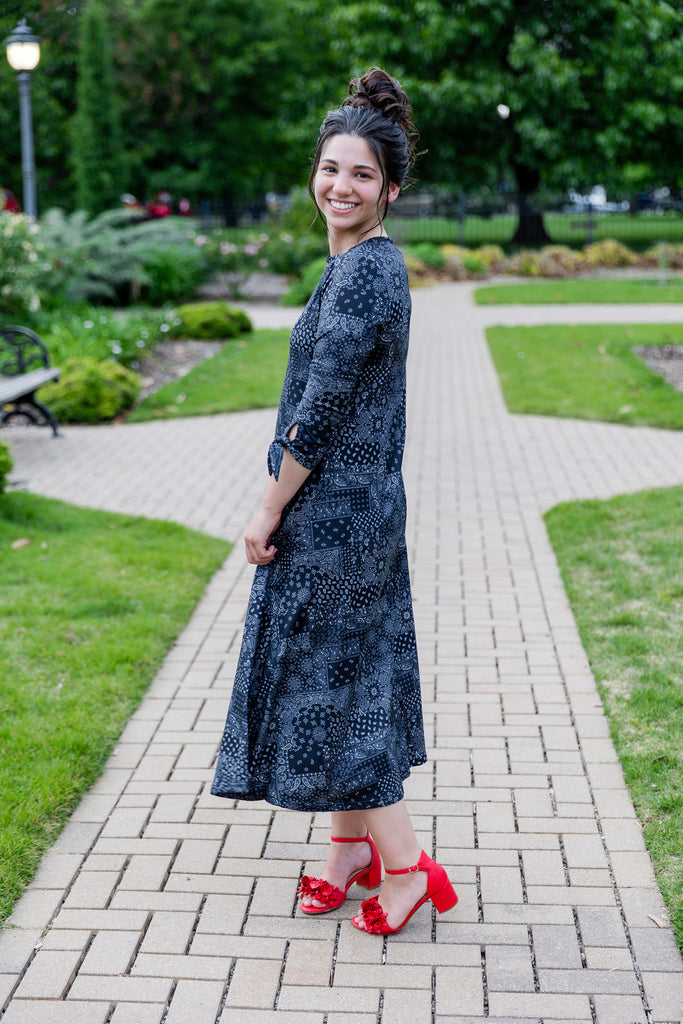 modest denim skirts in 27" length