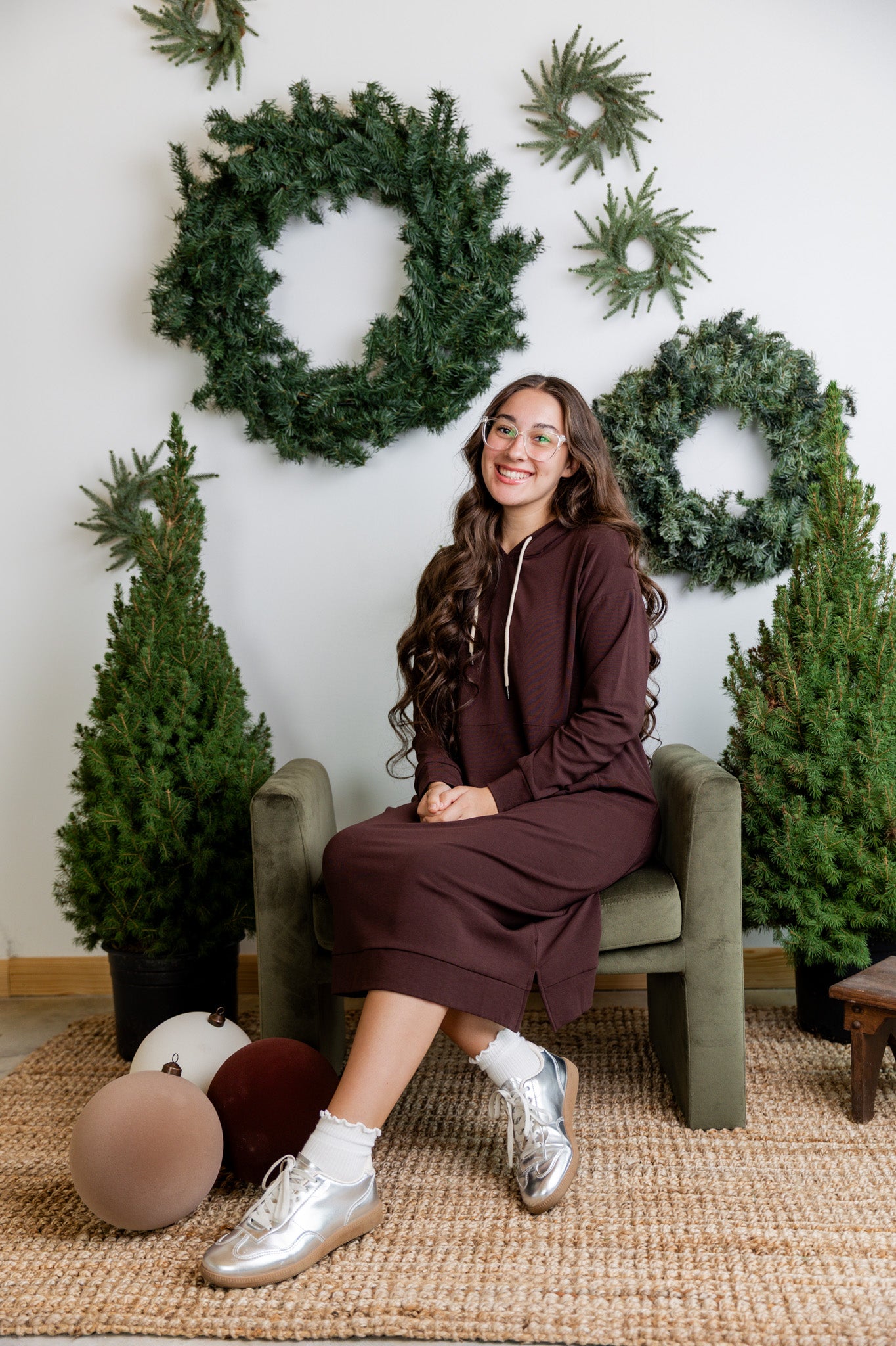 Modest hoodie dress by Nuggles®, soft and comfortable sweatshirt-style dress