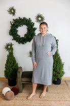 Modest hoodie dress by Nuggles®, soft and comfortable sweatshirt-style dress