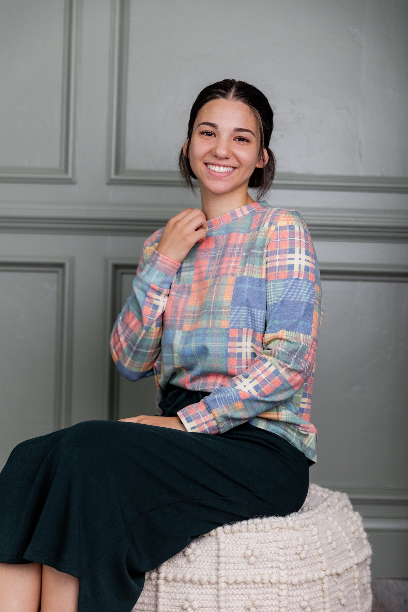 Nuggles® Misty Lounge Skirt styled for everyday wear with relaxed fit and elastic drawstring waist.