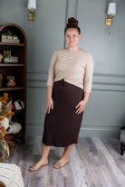 Nuggles® Misty Lounge Skirt styled for everyday wear with relaxed fit and elastic drawstring waist.
