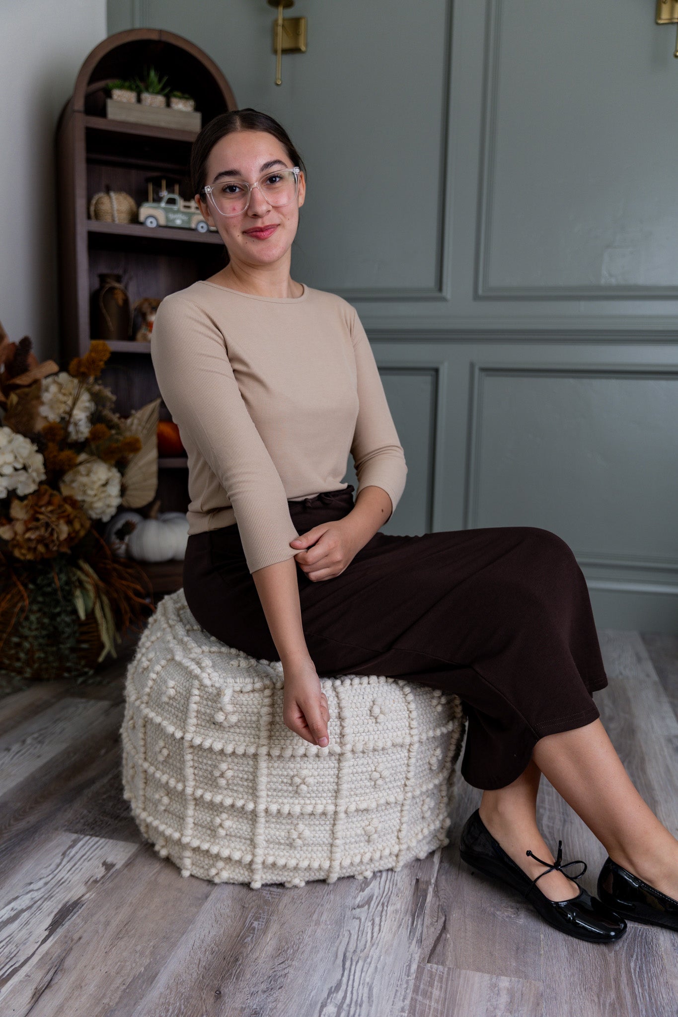 Nuggles® Misty Lounge Skirt styled for everyday wear with relaxed fit and elastic drawstring waist.