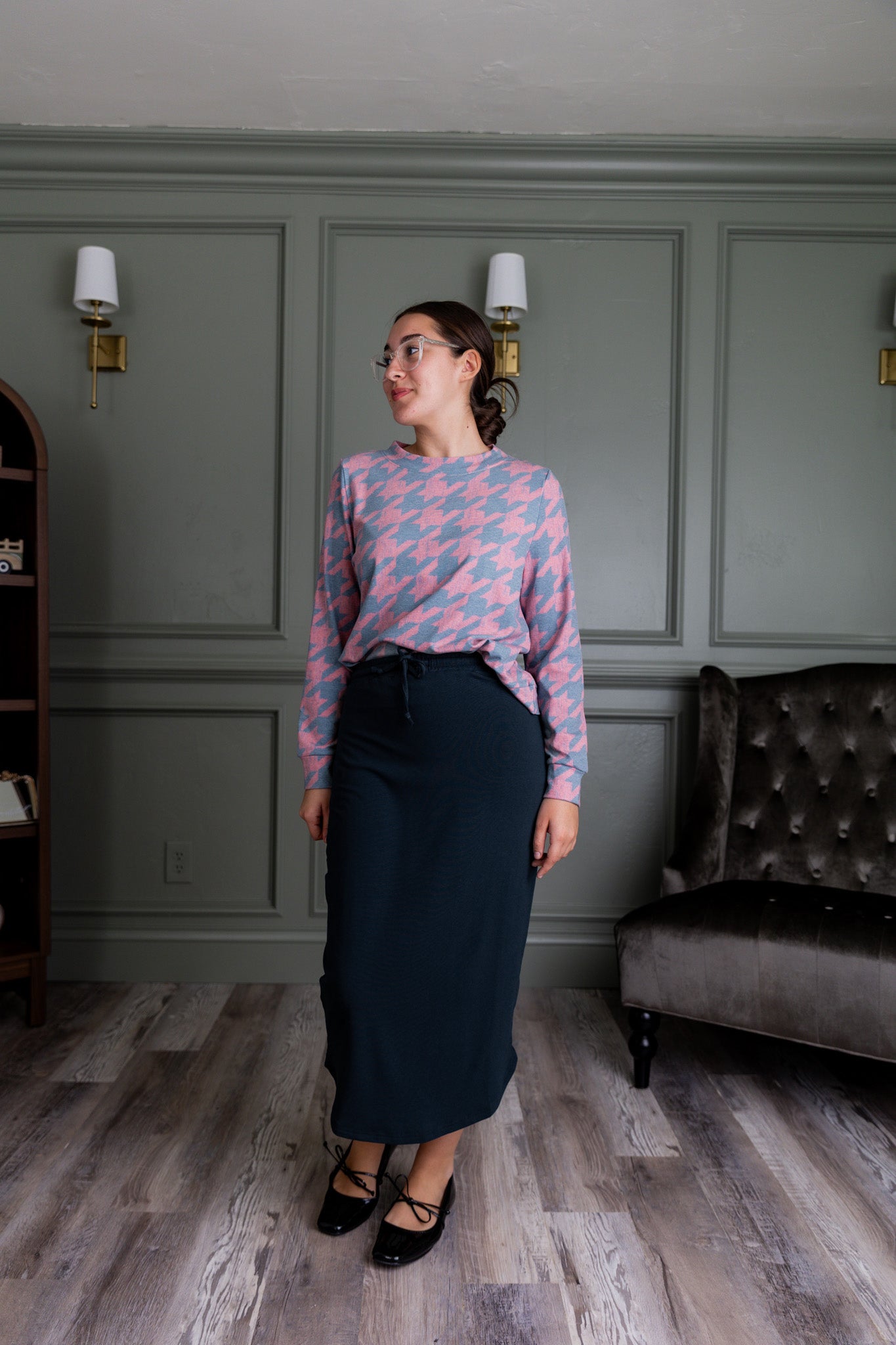 Nuggles® Misty Lounge Skirt styled for everyday wear with relaxed fit and elastic drawstring waist.