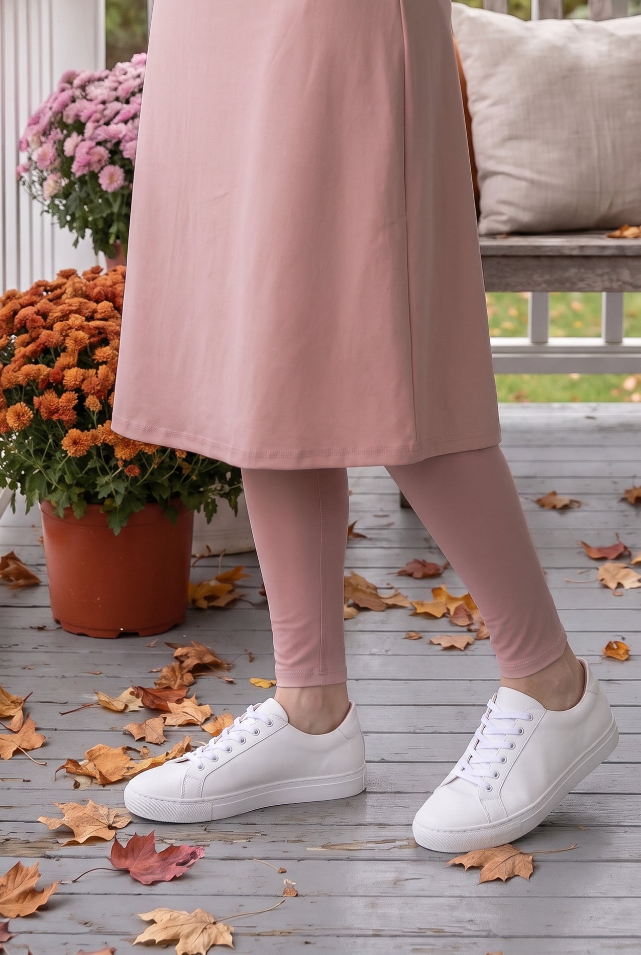 Nuggles® Tilly Sport Skirt in Dusty Pink close up