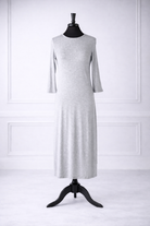 Front view of Nuggles®  Original Midi Layering Dress in Light Heather Grey