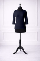 Front view of Nuggles® Essential 3/4 sleeve tee in Navy