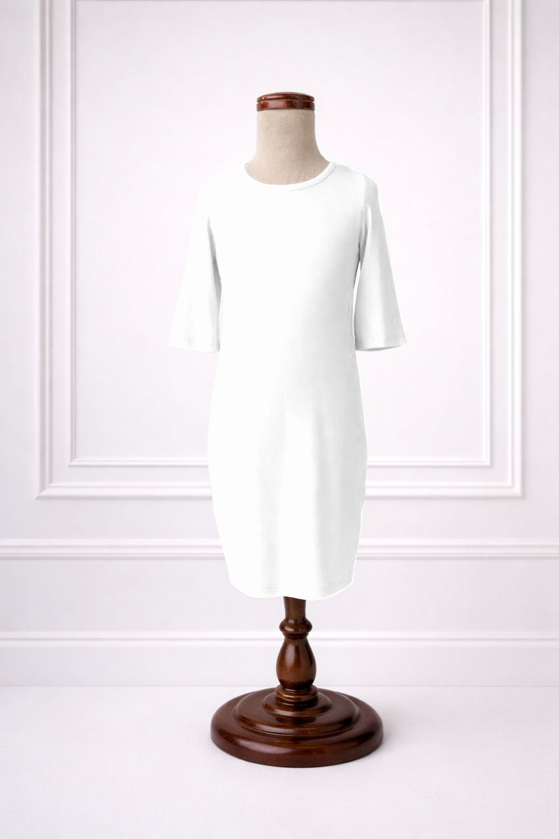 Stock Photo of our Nuggles® Girls' Layering Dress in White
