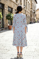 Model wearing Nuggles®  Hazel Dress in Sunday Bow

