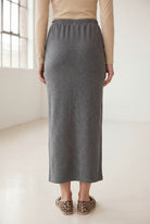 Model wearing Nuggles® 36" Classic Skirt in Heather Gray