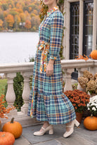 Model wearing Nuggles®  Leila Dress in Highland Paid
