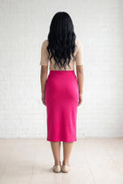 Model wearing Nuggles® 31" Relaxed Skirt in Hot Pink