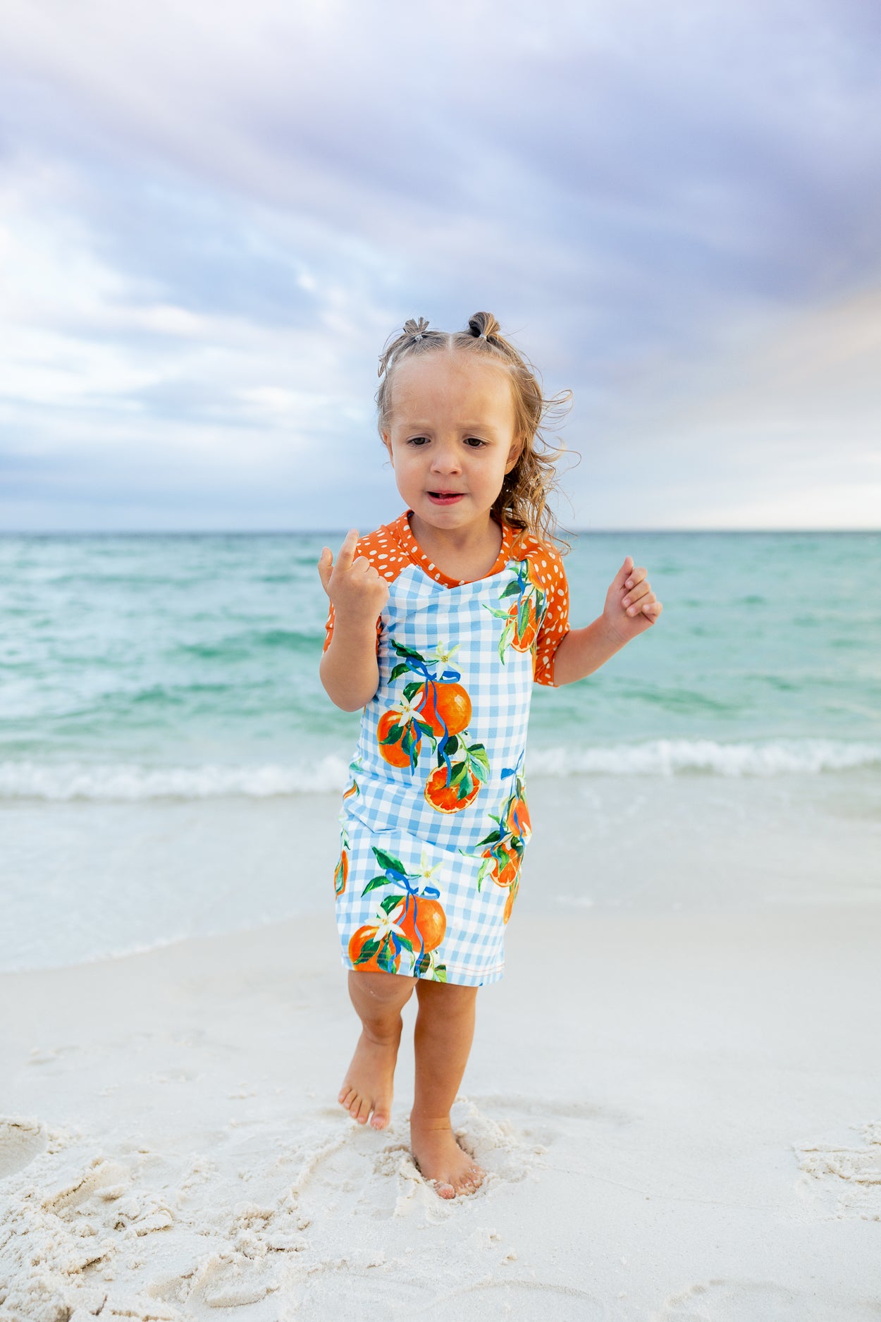 Girls Citrus Swim Dress