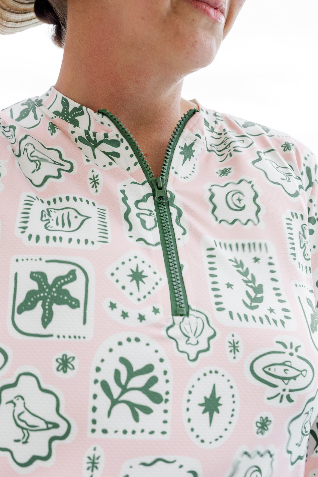 Model wearing Nuggles® Libby Athleisure  Dress in Cottage Cutie