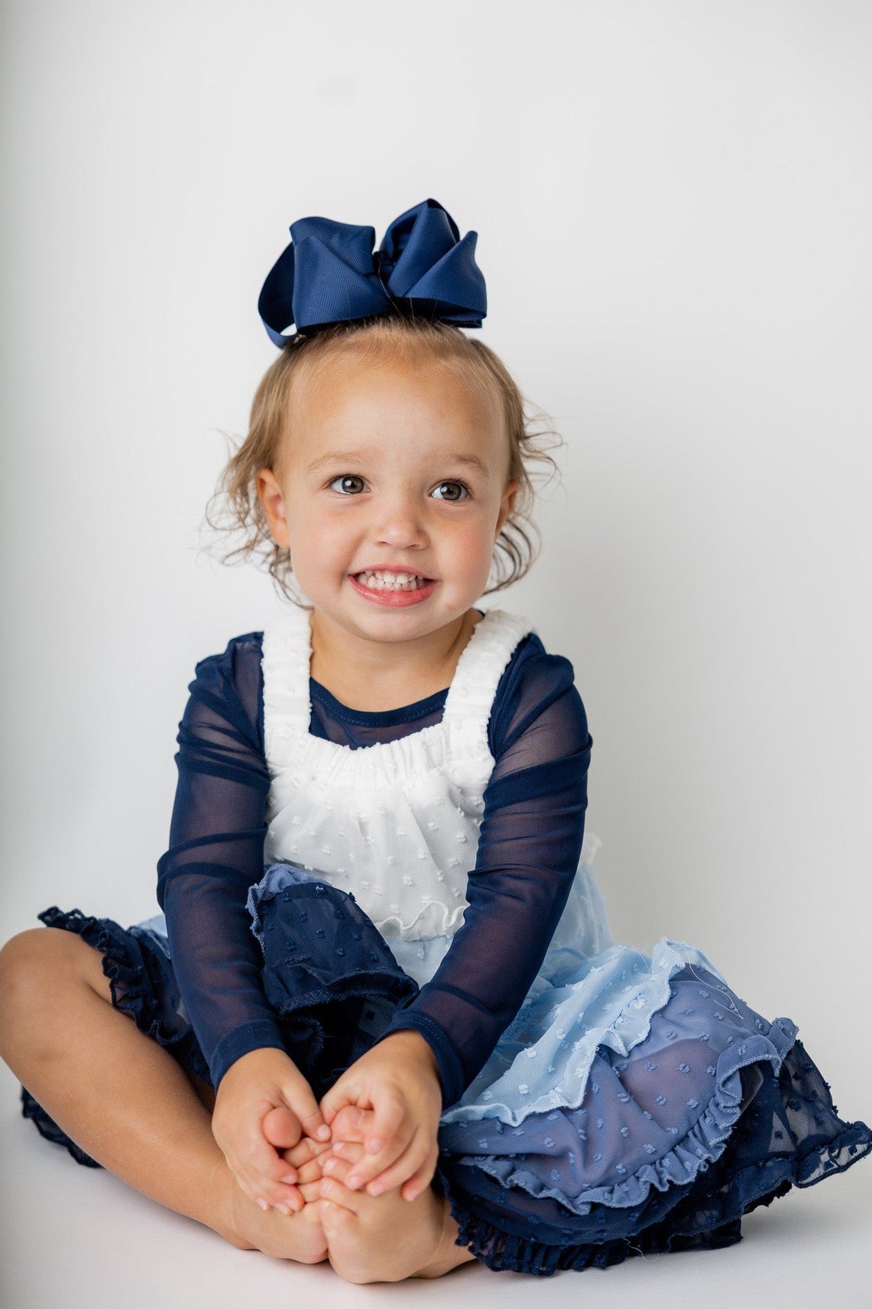 Girls' Mesh Tee in Navy - Final Sale nuggles-clothing