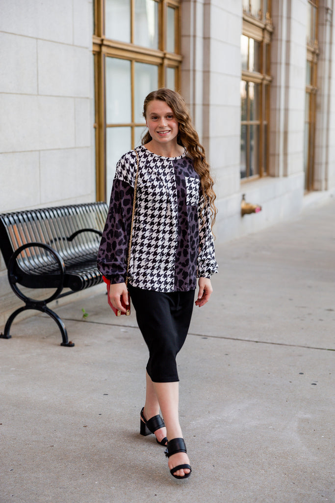 modest long sleeve top pretty prints