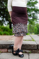 ruffle layering slip in girls and ladies in 27" solid with pretty prints