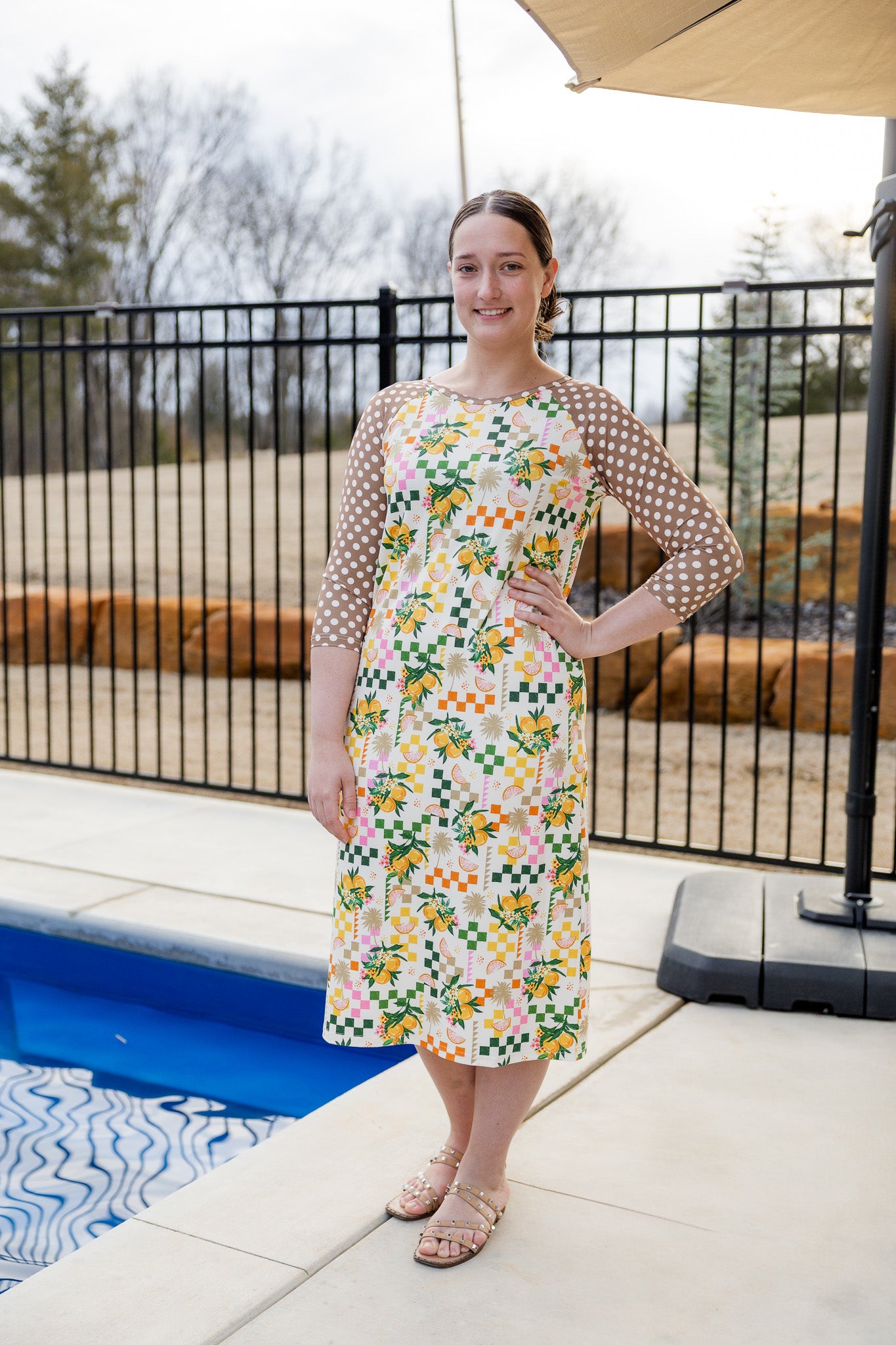 modest midi sport swim dress prints mommy and me 
