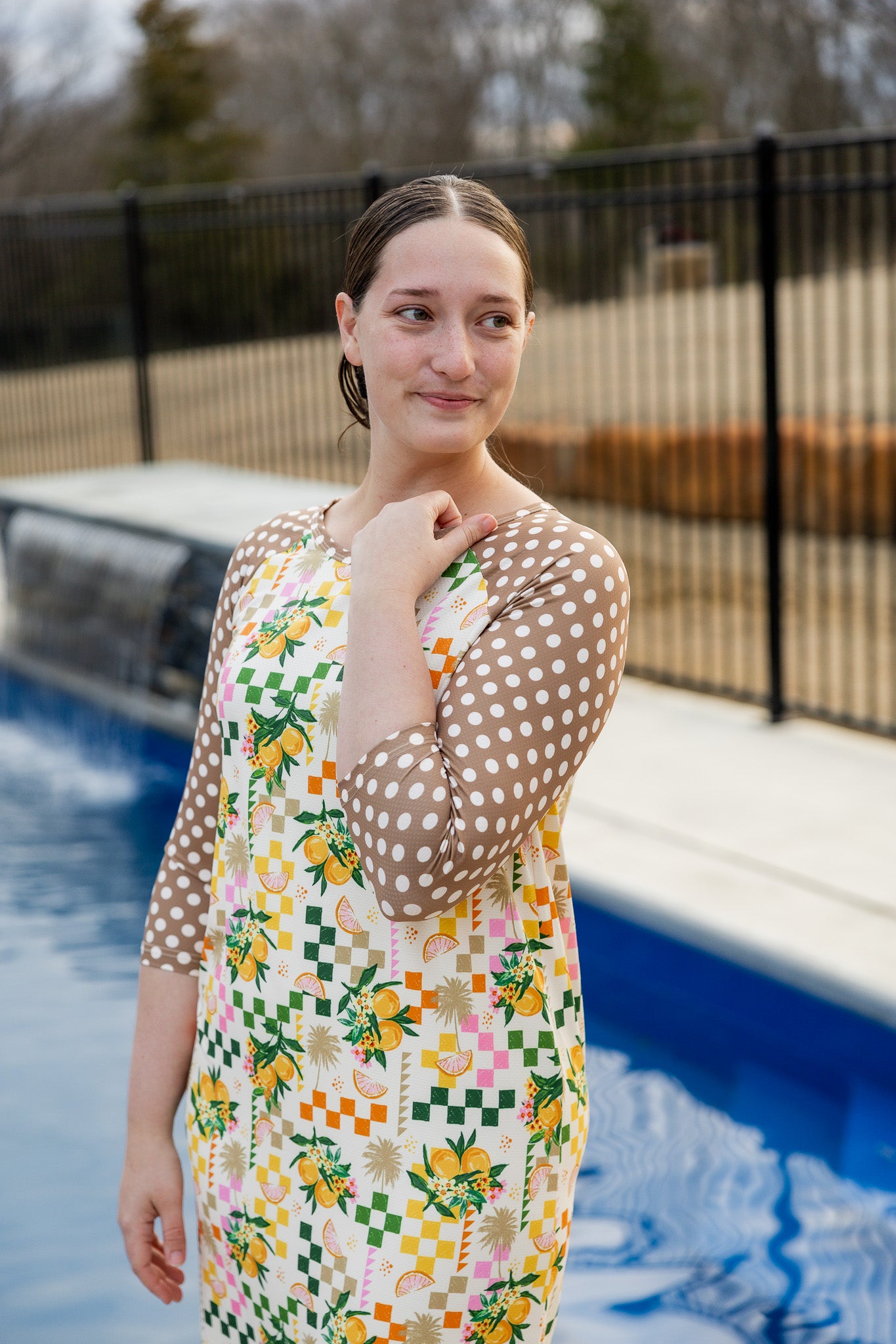 modest midi sport swim dress prints mommy and me 