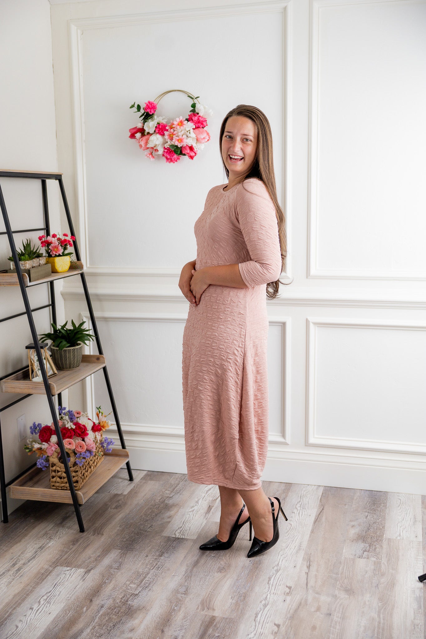 Nuggles® Cindy Bubble Dress in textured solid bubble knit.