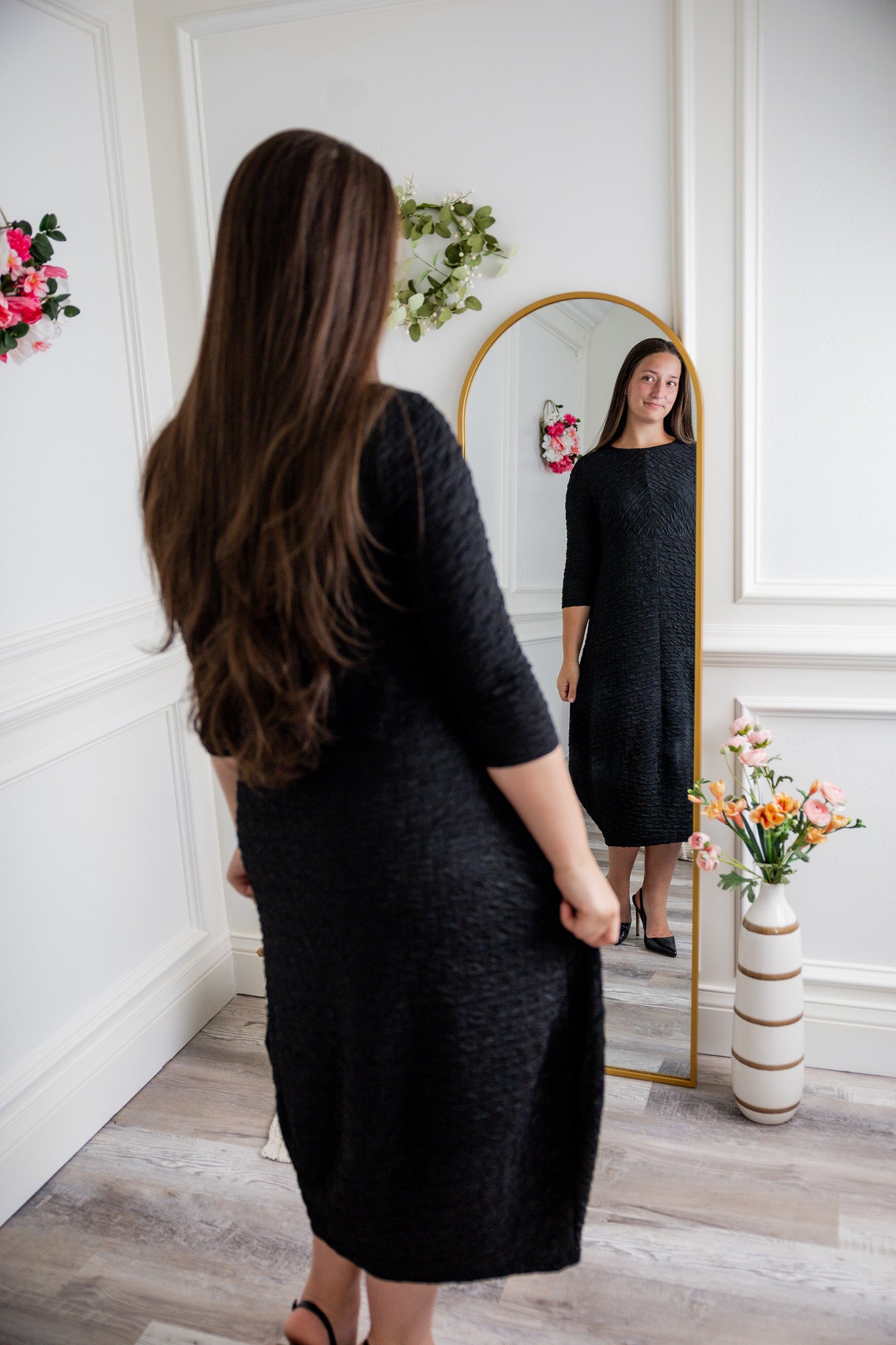 Nuggles® Cindy Bubble Dress in textured solid bubble knit.