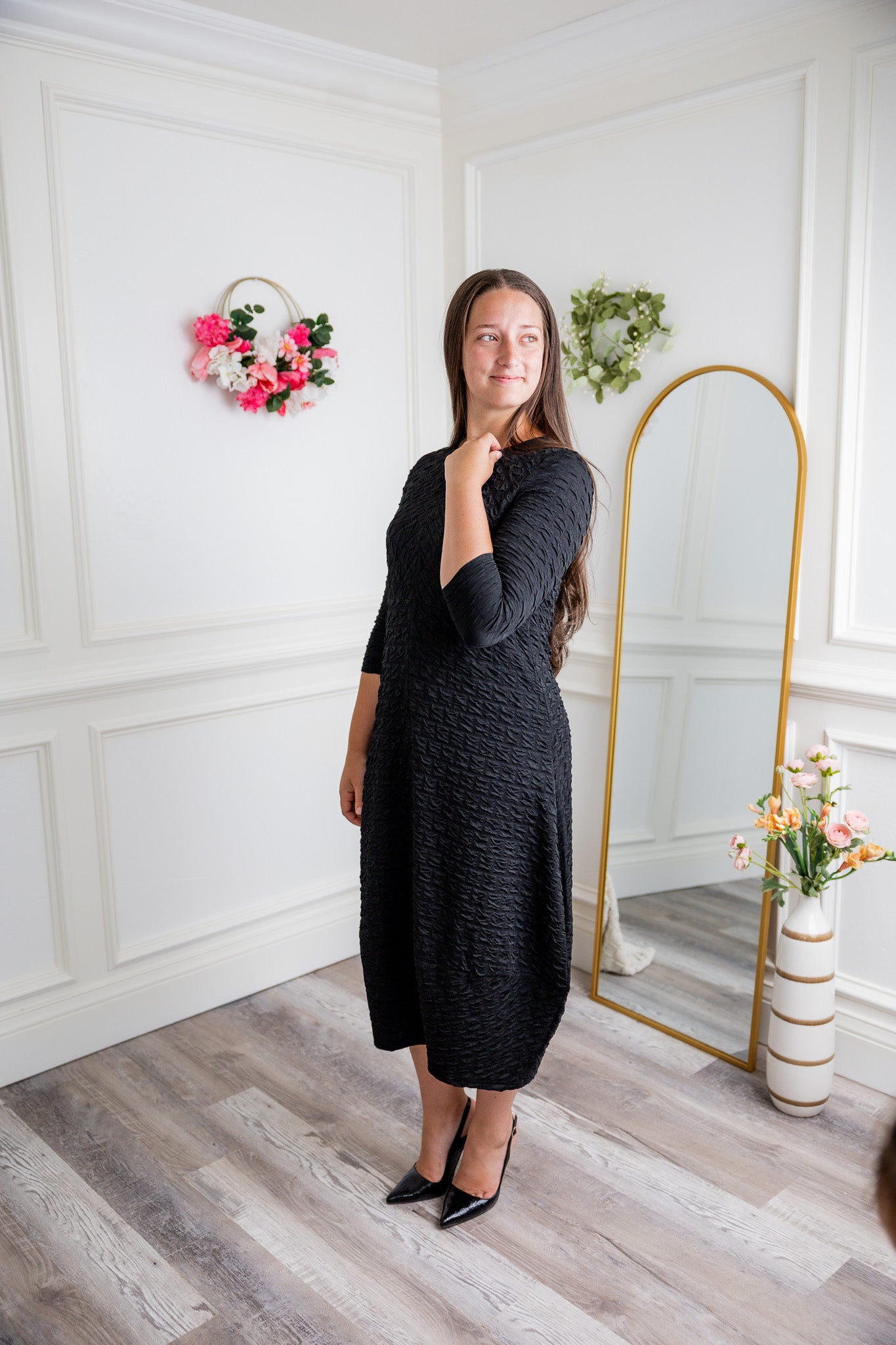 Nuggles® Cindy Bubble Dress in textured solid bubble knit.