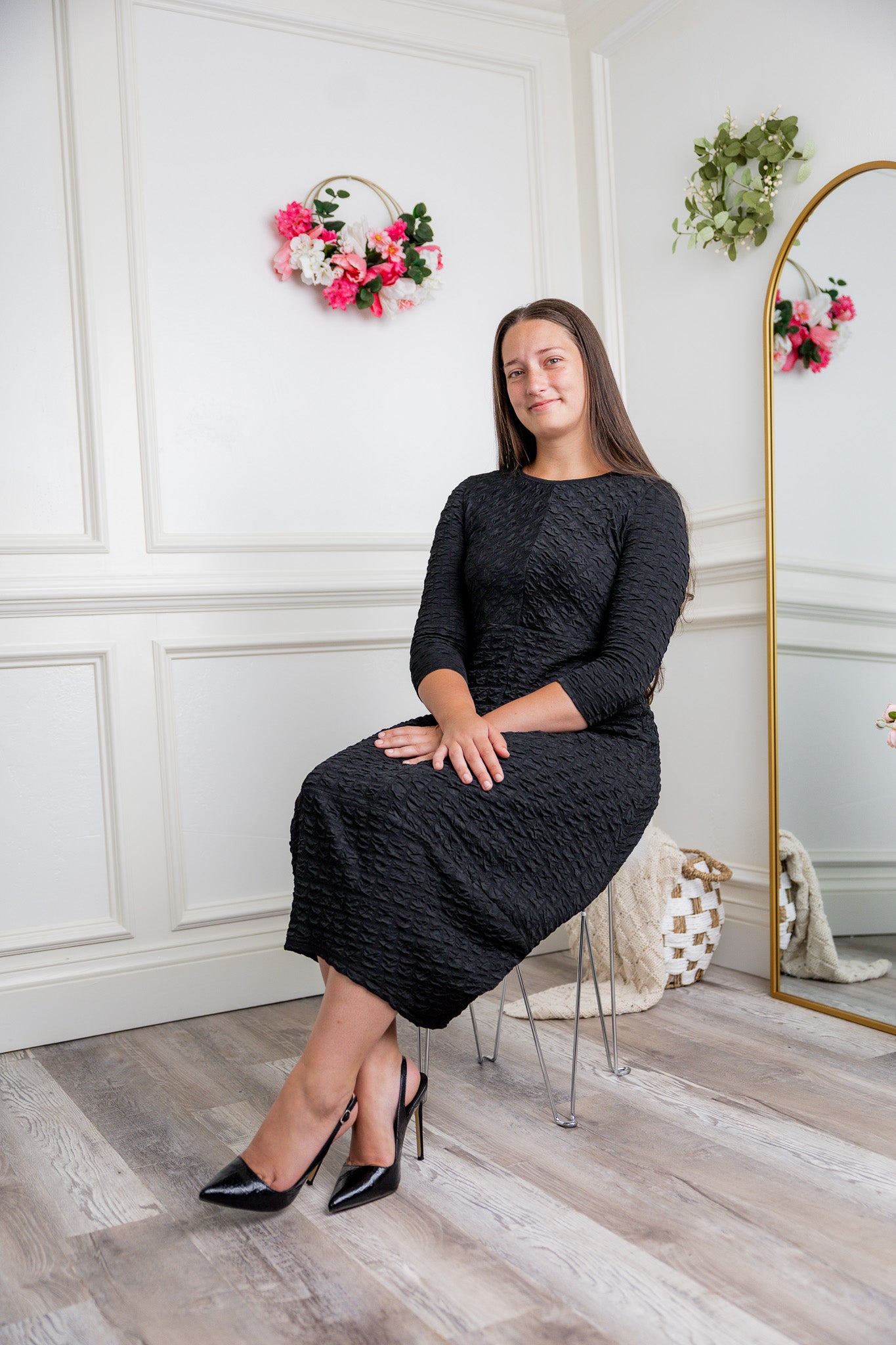 Nuggles® Cindy Bubble Dress in textured solid bubble knit.