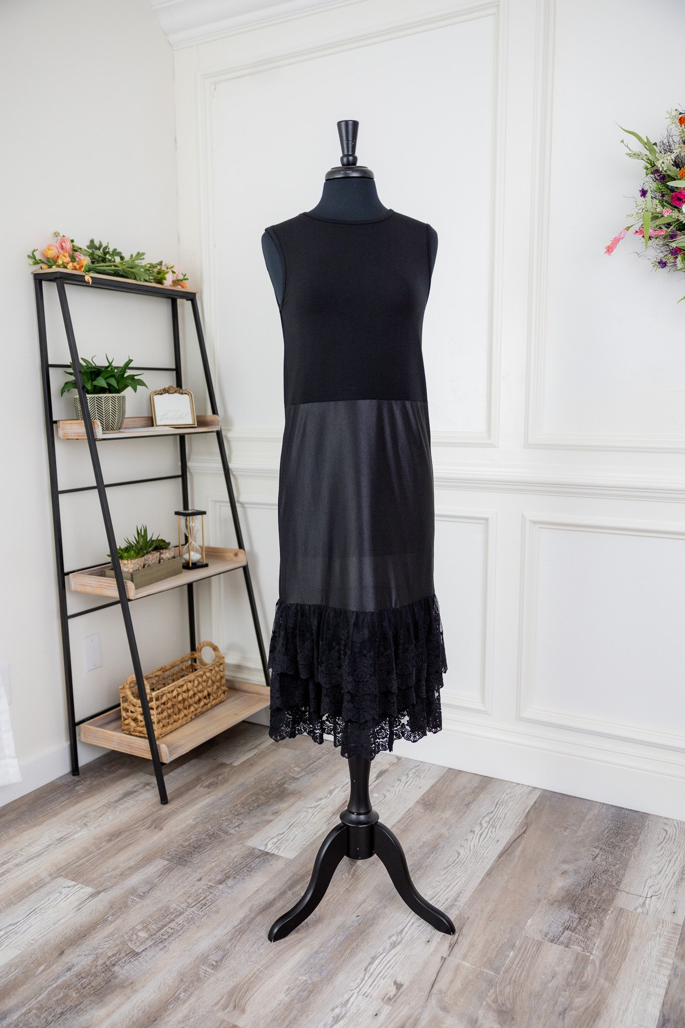 modest tank layering slip dress solid colors