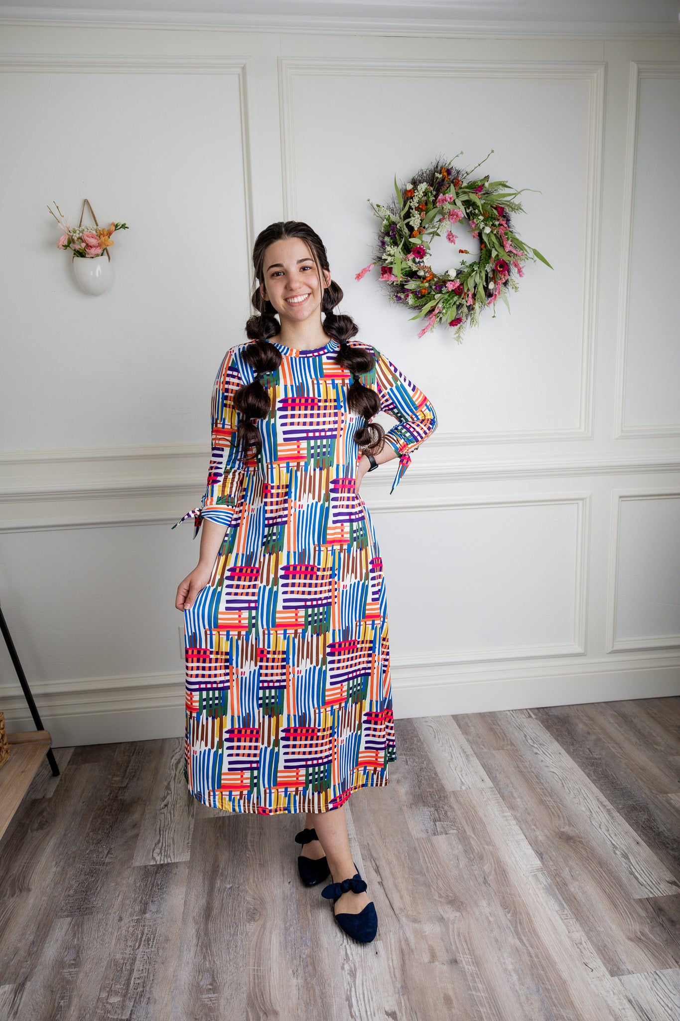 modest mommy and me gracie collection pretty prints swing dress