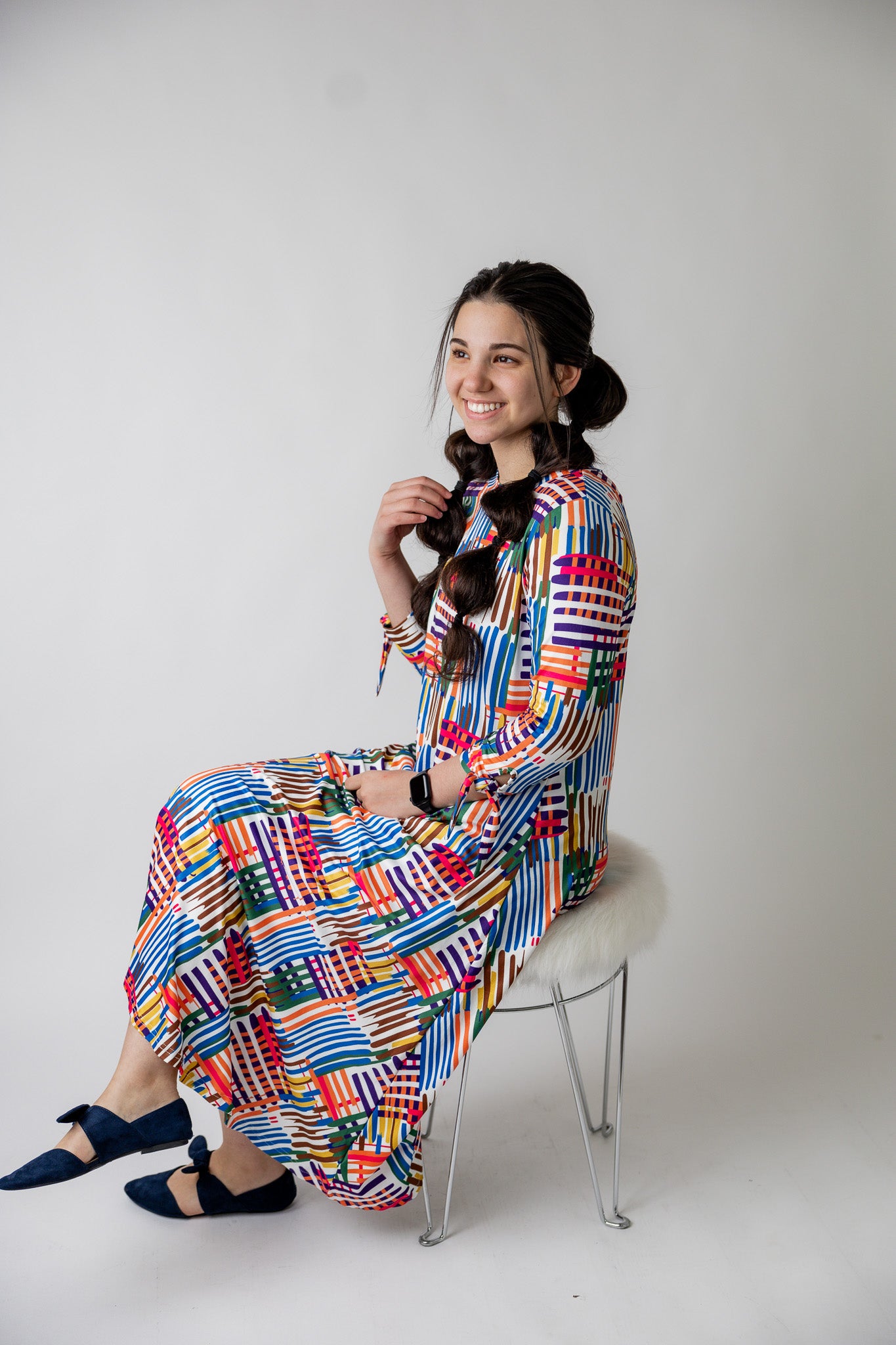 modest mommy and me gracie collection pretty prints swing dress