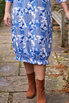 Model wearing Nuggles®  Bristol Dress in Indigo