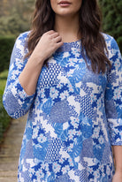 Model wearing Nuggles®  Bristol Dress in Indigo