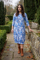 Model wearing Nuggles®  Bristol Dress in Indigo