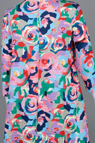 Nuggles Eleanor Top in Jelly Pop, flattering A-line modest top in happy pink print for everyday wear