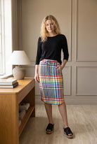 Model wearing Nuggles®  27" Drawstring Skirt in Jubilee