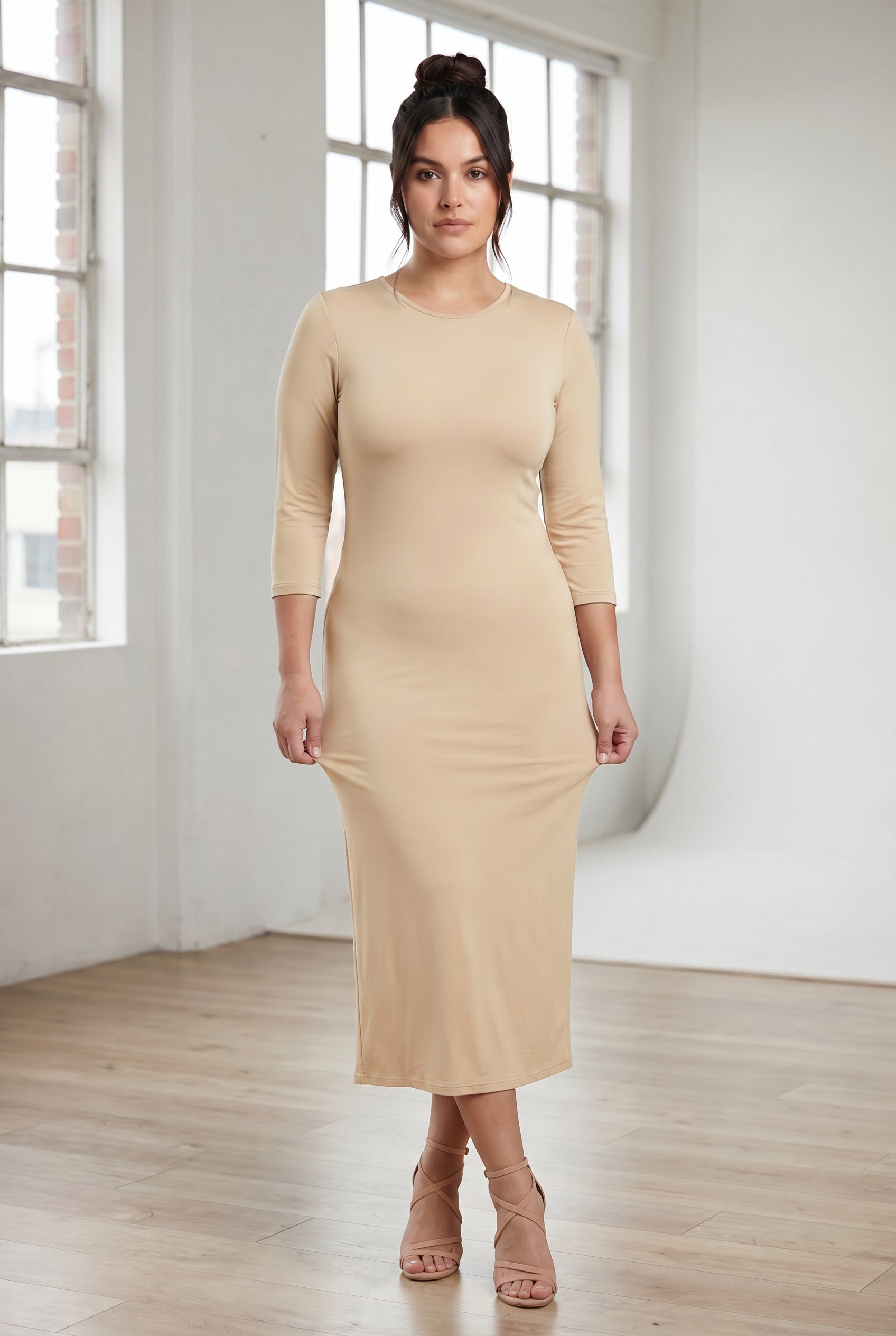 Tea-Length Layering Dress nuggles-clothing