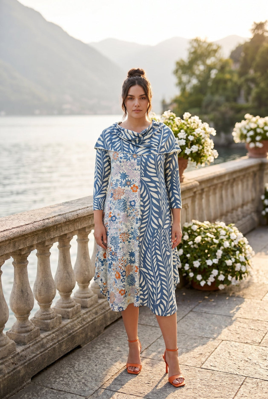 Modest Bailey Midi Dress in Leaf & Bloom
