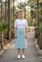Model wearing Nuggles® 31" All-Sport Skirt in Mint