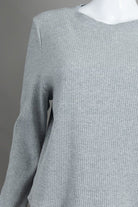 Model wearing Nuggles®  Misty Lounge Set in Heather Gray