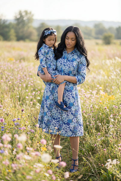 Modest Rachel Midi Dress in Storm Brush