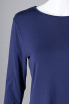 Model wearing Nuggles® 3/4 Essential Tee in Navy