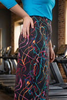Modest 31" All-Sport Skirt in Neon Motion, back view (view 3)