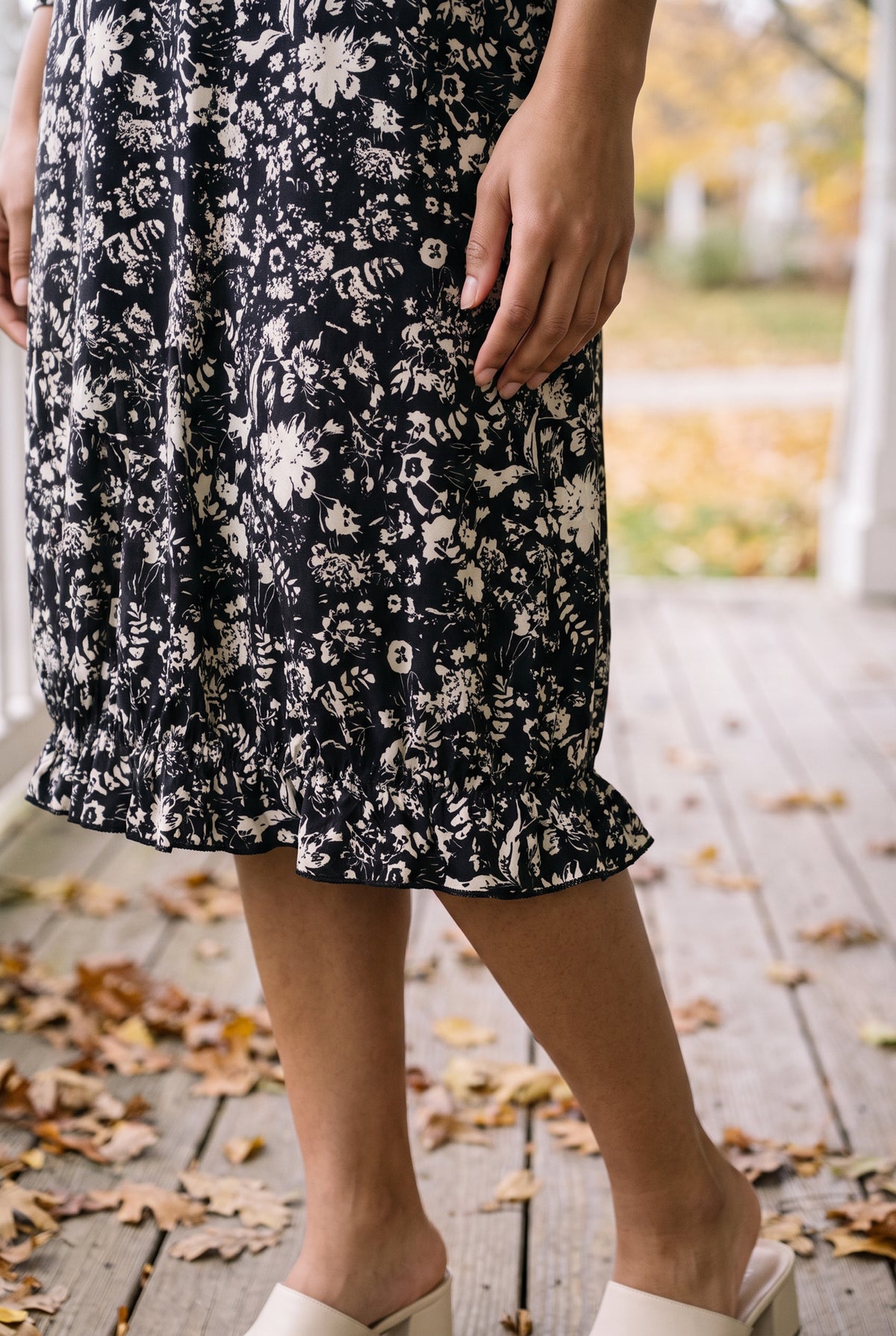 Model wearing Nuggles®  Bristol Dress in Nocturne