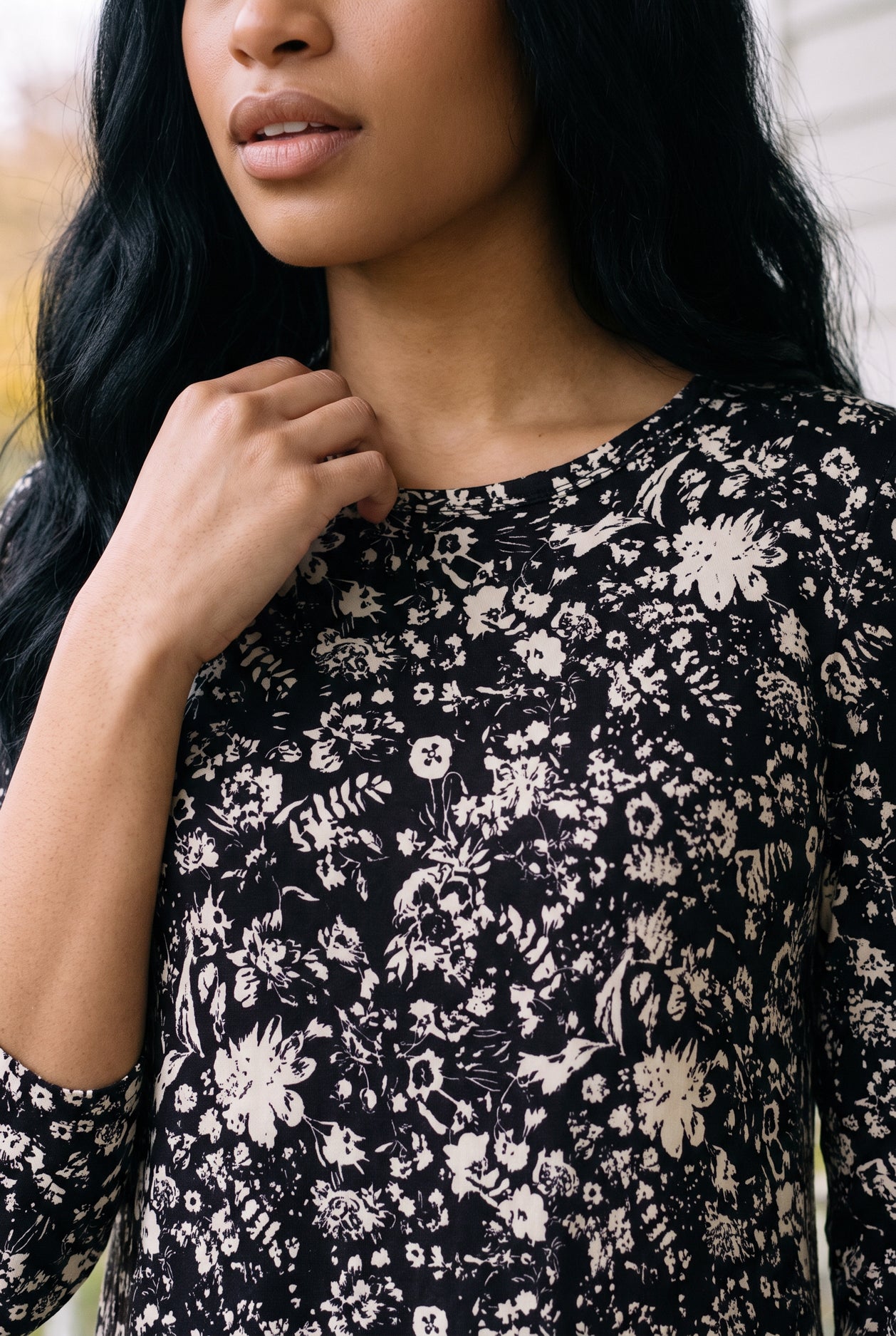 Model wearing Nuggles®  Bristol Dress in Nocturne