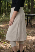 Girls' Modest All-Sport Skirt in Nude, full length (view 4)