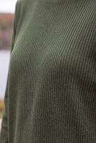 Model wearing Nuggles®  Misty Lounge Set in Olive Green