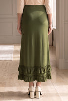 Model wearing Nuggles®  Callie Skirt in Olive