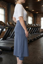 Modest 31" All-Sport Skirt in Periwinkle Blue, full length (view 4)