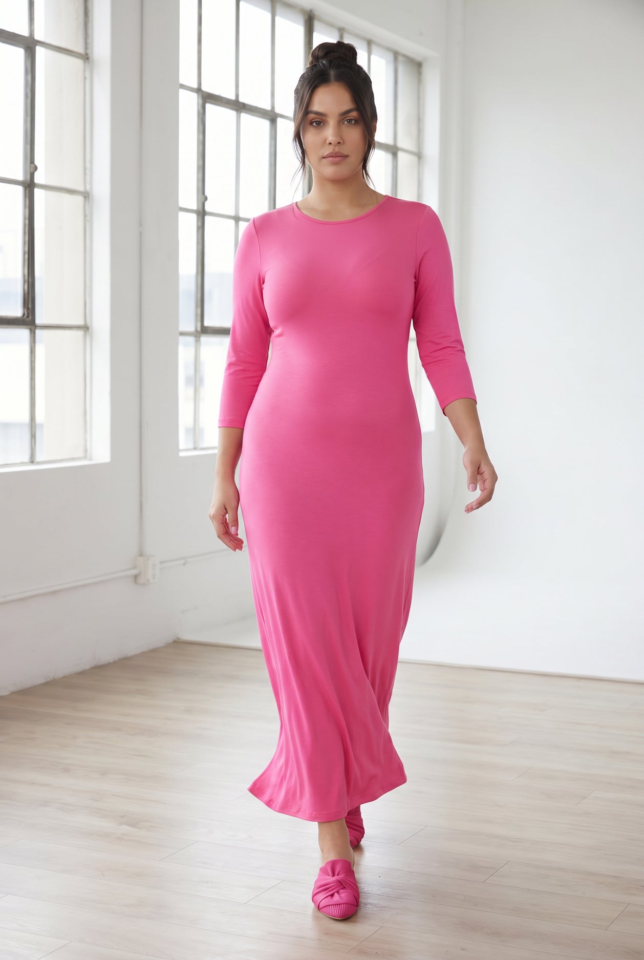 Pink Maxi Layering Dress | Modest Maxi Dress